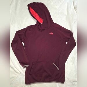 Ladies Large North Face Burgandy Hoodie